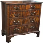 Serpentine-front Fancy 4-Drwr. Chest