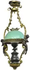 Gilt Bronze Chandelier w/Cherub Figures