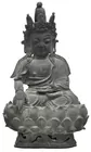Old Bronze Seated Buddha Figure