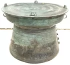 Vintage Bronze Korean Drum Table