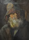 Oil Painting of Sea Captain with Pipe