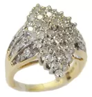 14K Cocktail Ring, 2 cttw. Diamonds