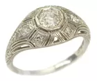 Antq. Platinum & Diamond Ladies' Ring