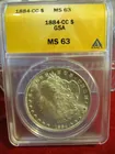#46 1884-CC Morgan, ANACS MS-63