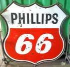 48 Phillips 66 Advertising Enamel Sign W/ Patina