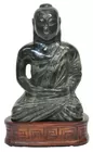 Spinach Jade or Hardstone 7 in. Buddha Figure