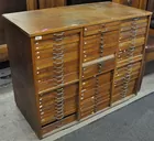 Antq. Oak Cabinet w/70 Drawers