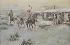 1 of 2 Cowboy Paintings sgd. Rensdowson ?