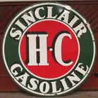 1940's 6' Sinclair Gas Porcelain Sign