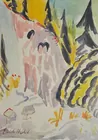 Watercolor sgd. Erich Heckel, 11x8 in.