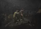 Painting With Label on Back Reading Delacroix