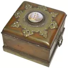 Antq. Bronze Perfume Box w/5 Bottles