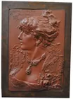 Art Nouveau Terra Cotta Plaque, ca. 1892, Chicago