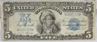 1899 Indian Chief $5 Large Note - Currency