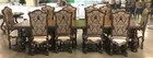 Marge Carson Oak Marquetry/carved Dining Table