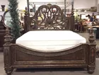 Marge Carson Mfg King Tuscan Style Carved Bed