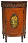 Cvd. Decorated Demilune Cabinet