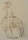 Brown Watercolor sgd. Picasso