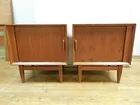 Pr (2) Falster Danish Modern Teak Night Stands
