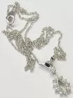 14K White Gold Diamond Tear Drop Pendant