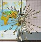Mid-Century Brass Sputnik Chandelier