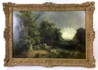Joseph W. Price Oil On Board Pastoral Landscape