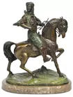 Bronze sgd. BARYE on Marble Base
