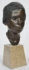Bronze? Head of Child on Marble Base