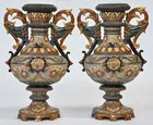 Pr. of Majolica Vases