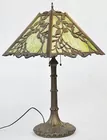 Antq. Slag Glass Lamp, as is