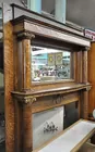 Quartersawn Oak Fireplace Mantel w/Bevelled Mirror