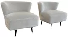 Mod Mohair Upholstered Swivel Chairs