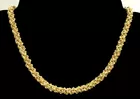 18k Two-tone Gold Braided Chain Necklace