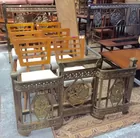 Ornate Art Deco Gold-toned Metal Bed