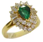 18K Emerald and Diamond Ring