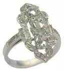 18K White Gold 1.93 Cttw. Rose-cut Diamond Ring