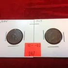 #47 1875 & 1909 Indian