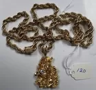 Gold Nugget w/ Diamond Necklace