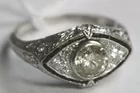 Ladies Vintage Platinum Filigree Ring