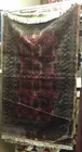 Diamond-design Red and Black Oriental Rug