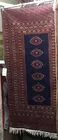Red & Blue Oriental Rug w/Diamond Designs