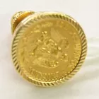Tie Tack w/2 Peso Mexican Gold Coin