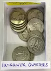 12 Silver Quarters