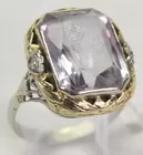 14K Antq. Ring w/Lg. Amethyst