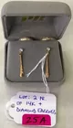 Lot: 2 Pr. of 14K Diamond Earrings