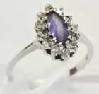14K Amethyst & Diamond Ring
