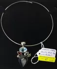 Sterling-Works Druzy Blue Topaz Gem Pendant