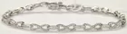 14K White Gold Tennis Bracelet, Zircon Stones