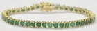 14K Ladies' Emerald Tennis Bracelet