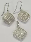 14K Diamond Pendant & Earrings Set